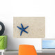 Fiji, Viti Levu Island, Blue sea star on beach at Shangri-La resort Wall Mural