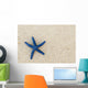 Fiji, Viti Levu Island, Blue sea star on beach at Shangri-La resort Wall Mural