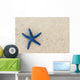 Fiji, Viti Levu Island, Blue sea star on beach at Shangri-La resort Wall Mural
