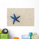 Fiji, Viti Levu Island, Blue sea star on beach at Shangri-La resort Wall Mural