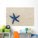 Fiji, Viti Levu Island, Blue sea star on beach at Shangri-La resort Wall Mural