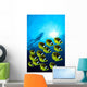 Raccoon Butterflyfish school, sunburst Wall Mural