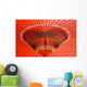 Japan, Tokyo, Asakusa, Red open umbrella Wall Mural