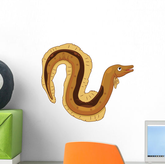 Smiling Eel Underwater Wall Decal