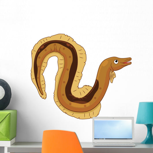 Smiling Eel Underwater Wall Decal