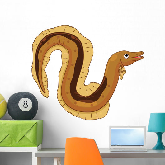 Smiling Eel Underwater Wall Decal
