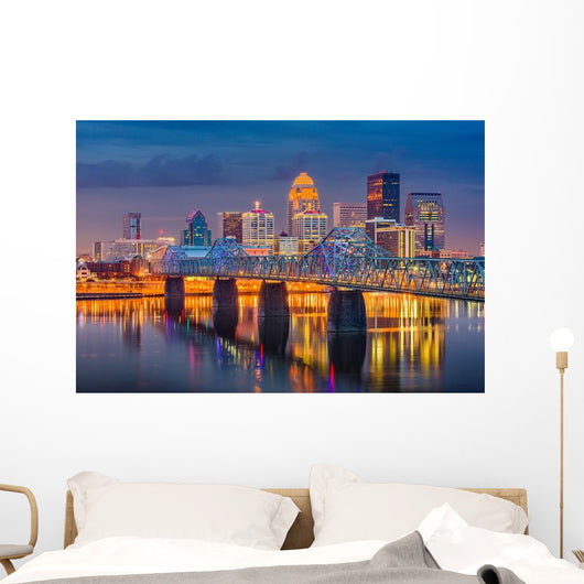 Louisville Kentucky Usa Skyline & Bridge Wall Decal