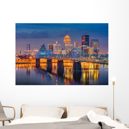 Louisville Kentucky Usa Skyline & Bridge Wall Decal