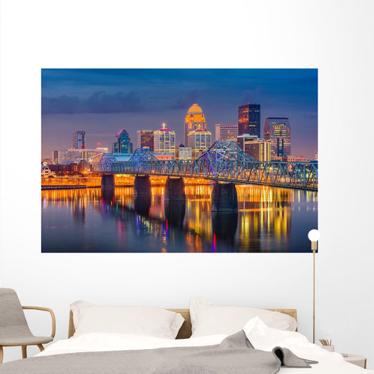 Louisville Kentucky Usa Skyline & Bridge Wall Decal