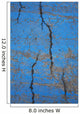 Close Up Of Cracks On A Blue Painted Asphalt Surface Wall Mural