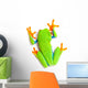 Green Frog Top White Wall Decal