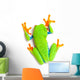 Green Frog Top White Wall Decal