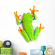 Green Frog Top White Wall Decal