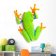 Green Frog Top White Wall Decal