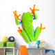 Green Frog Top White Wall Decal