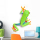 Frog From Above Walking Isolated on White Wall Decal