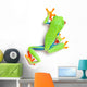 Frog From Above Walking Isolated on White Wall Decal