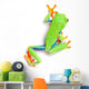 Frog From Above Walking Isolated on White Wall Decal