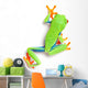 Frog From Above Walking Isolated on White Wall Decal
