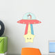 Sci-fi Rainbow Unicorn Wall Decal