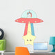 Sci-fi Rainbow Unicorn Wall Decal