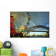 Ferris Wheel with Rainbow and Clear Sky Wall Mural