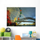 Ferris Wheel with Rainbow and Clear Sky Wall Mural