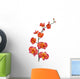 orange orchid Wall Decal