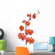 orange orchid Wall Decal