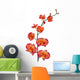 orange orchid Wall Decal