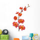 orange orchid Wall Decal