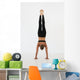 A woman doing a handstand Wall Mural