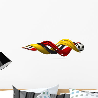 Germany Football Wall Decal shown on a wall