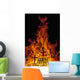 Detail Of Crosses On Large Bonfire On Beach Wall Mural
