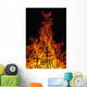 Detail Of Crosses On Large Bonfire On Beach Wall Mural