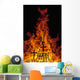 Detail Of Crosses On Large Bonfire On Beach Wall Mural