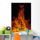 Detail Of Crosses On Large Bonfire On Beach Wall Mural