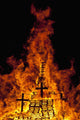 Detail Of Crosses On Large Bonfire On Beach Wall Mural