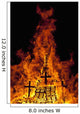 Detail Of Crosses On Large Bonfire On Beach Wall Mural