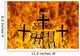 Detail Of Crosses On Large Bonfire On Beach Wall Mural