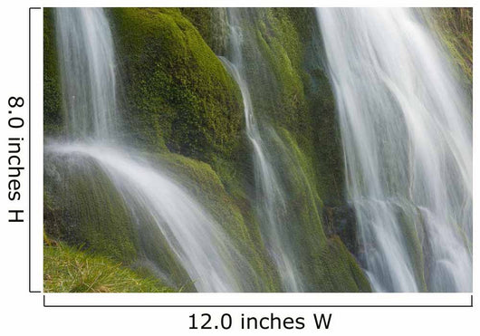 Small Waterfall Over Mossy Stones In Gleann Enich Near Aviemore Wall Mural