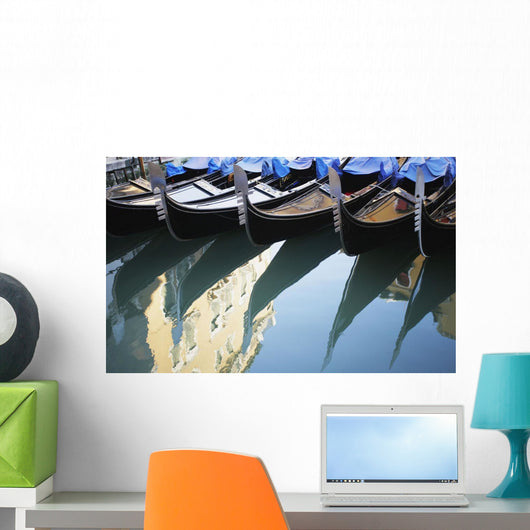 Gondola On Canal, Venice, Italy Wall Mural