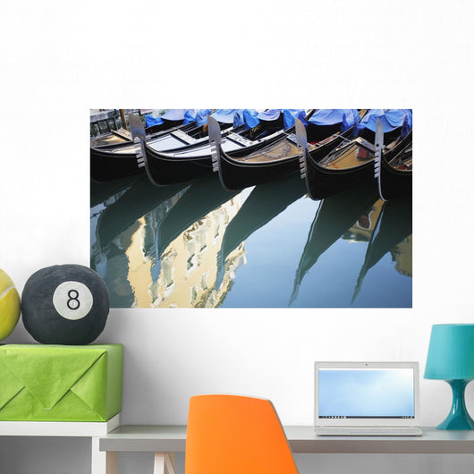 Gondola On Canal, Venice, Italy Wall Mural