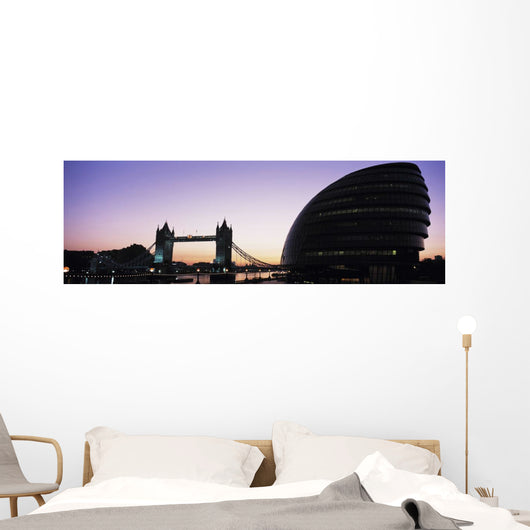 Looking Down The Thames Before Dawn Wall Mural