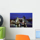 Cityscape, Tower Bridge And Skyline, London, Night, England Wall Mural