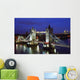 Cityscape, Tower Bridge And Skyline, London, Night, England Wall Mural