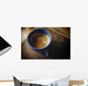 Espresso With Cream In Blue Porcelain Cup Wall Mural