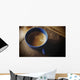 Espresso With Cream In Blue Porcelain Cup Wall Mural