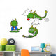 Kawaii Little Dragons Wall Decal