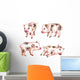 Watercolor Spotted Piglets Wall Decal Sticker Set